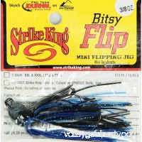 Strike King Bitsy Flip Jig, Black/Blue   4504755